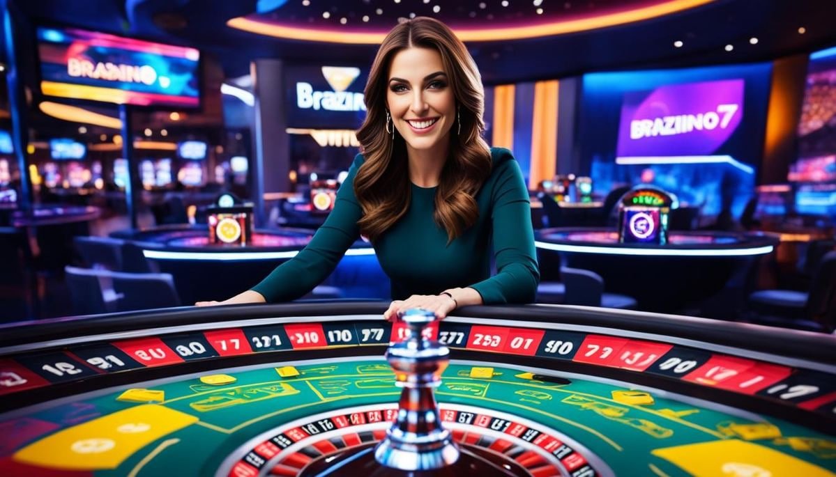 Tampilan meja Live Casino tangkas dengan dealer nyata melalui siaran video langsung