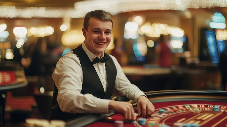 Berbagai pilihan meja permainan Live Casino tangkas termasuk Baccarat dan Roulette